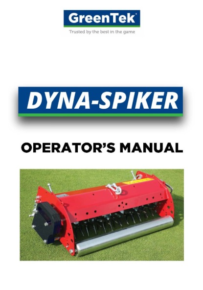 Dyna-Spiker Operator's Manual