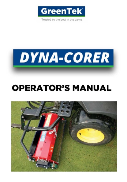 Dyna-Corer Operator's Manual