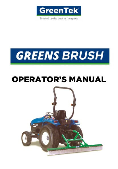 8’ Greens-Brush Operator's Manual